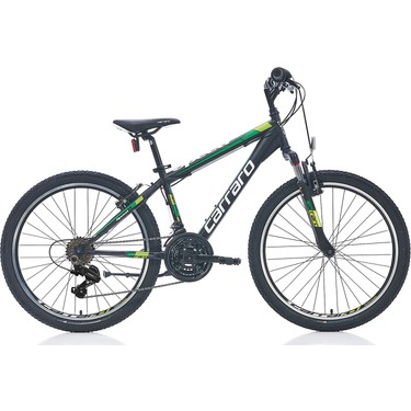 24 CARRARO SPEED 240 BİSİKLET 21V VB FREN MAT SİYAH YEŞİL