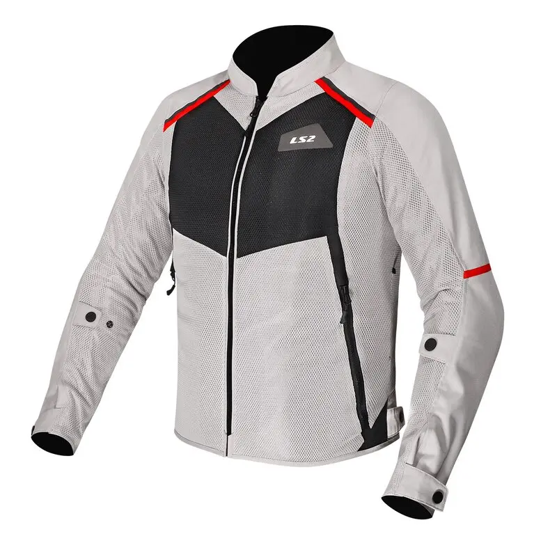 LS2 BREEZE MONT XL GRİ-SİYAH-KIRMIZI FUL KORUMALI LS2