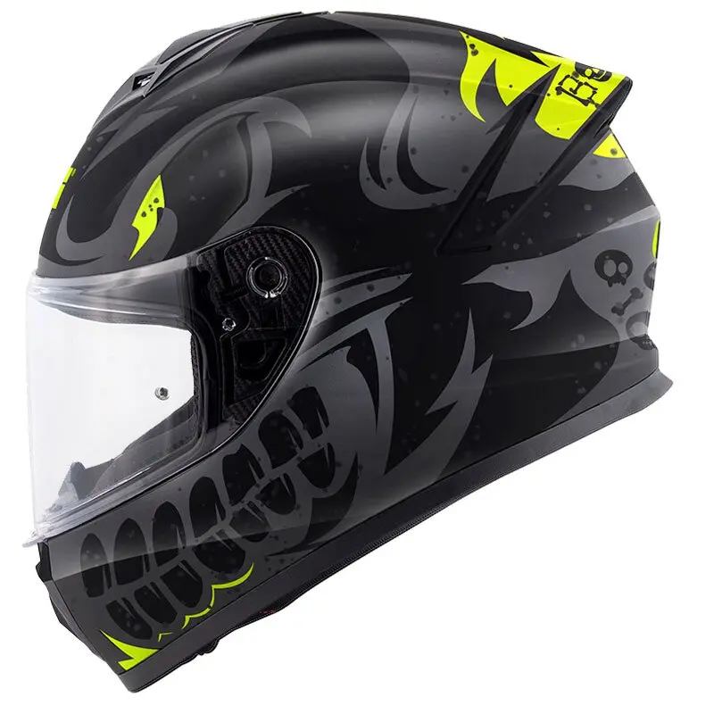 GIVI 50.X L BONES MAT SİYAH-NEON SARI KASK LS2