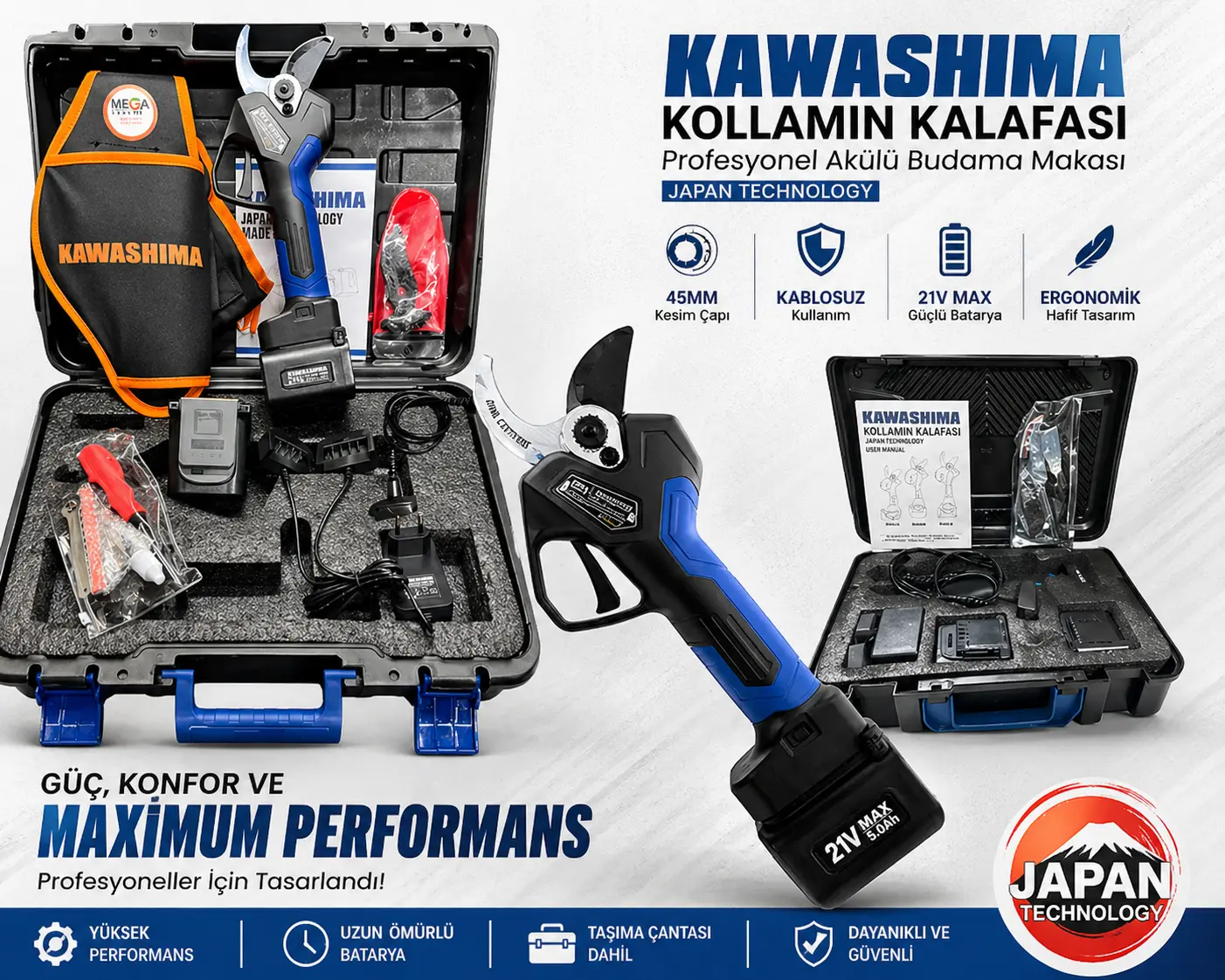 RAPCO KAWASHIMA PRU 45 PRO BUDAMA MAKASI ÇİFT ŞARJ TAŞIMA ÇANTALI