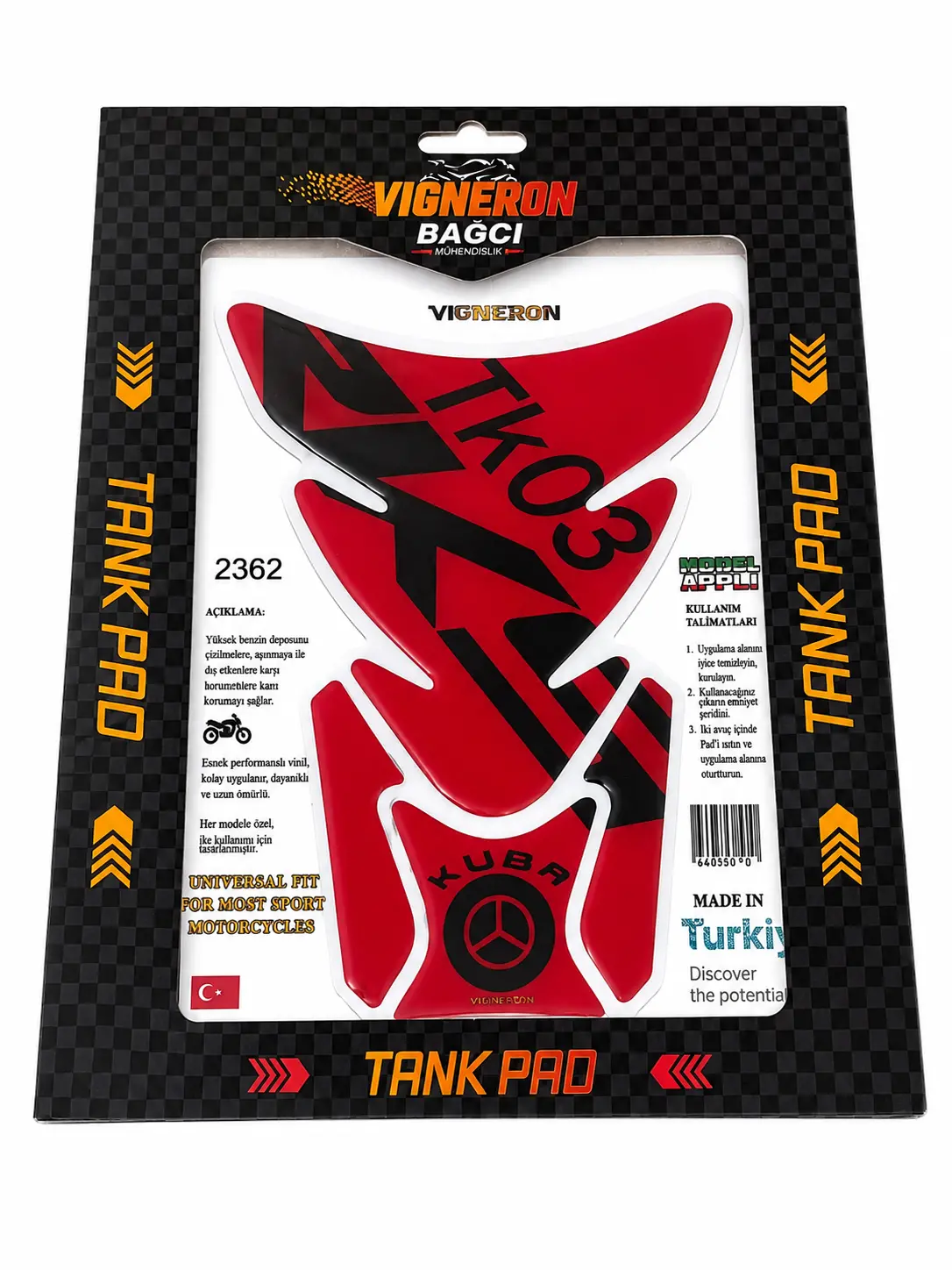 TK 03 TANK PAD ETİKET KIRMIZI