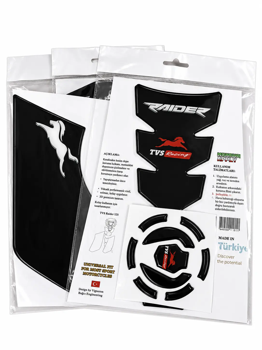 TVS RAİDER FUL ETİKET SETİ TANK PAD