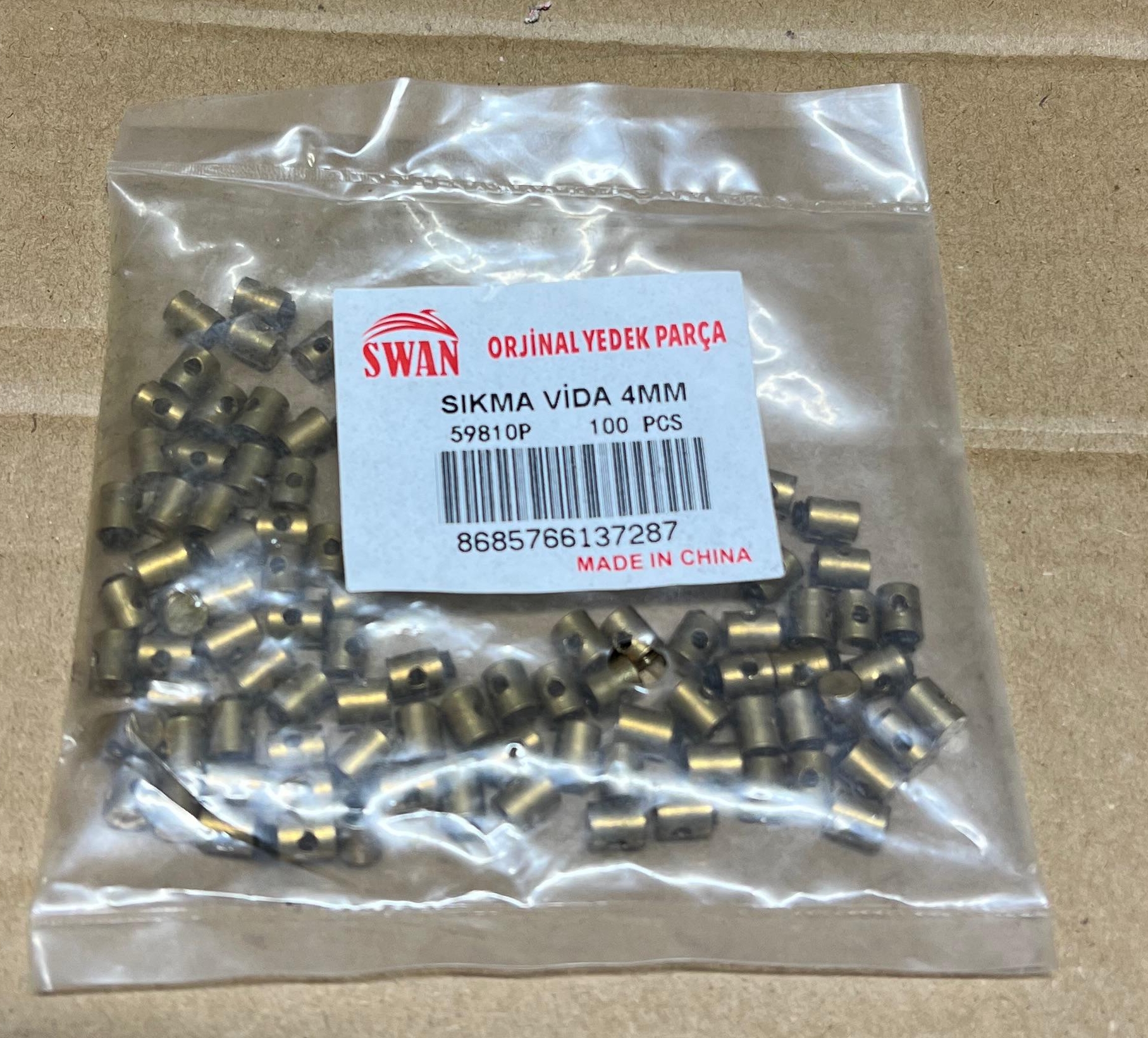 SIKMA VİDASI SIKTIRMA 4MM 1 PAKET=100ADET